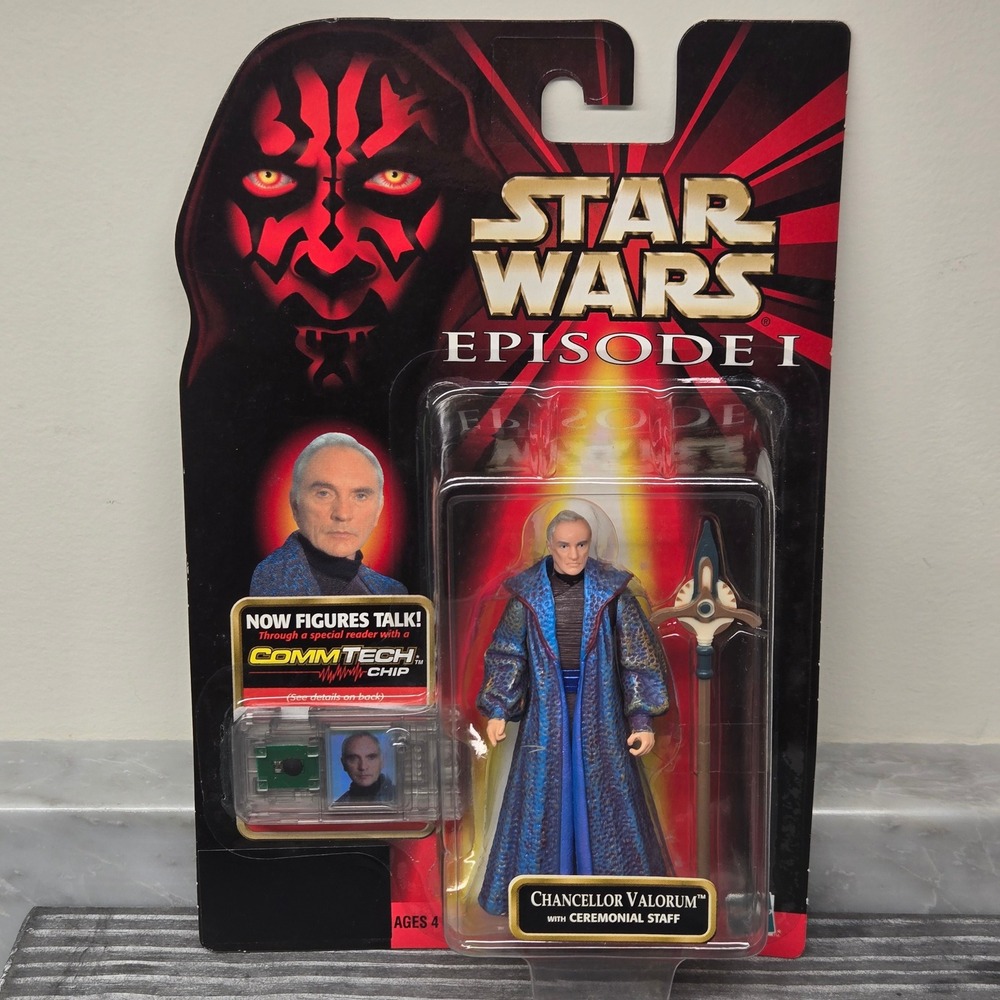 1998 Star Wars Episode I Chancellor Valorum Action Figure CommTech‎ Hasbro, NEW